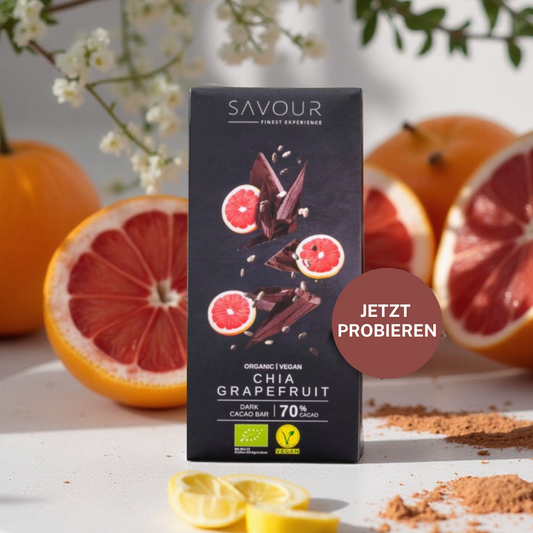 Dark Chcocolate with Chia & Grapefruit (bio)
